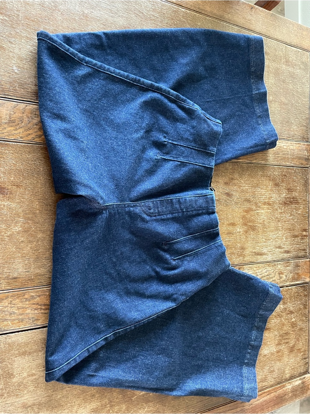 Spanx High-Rise Women’s Wide-leg Cropped Jeans in Dark Blue WL